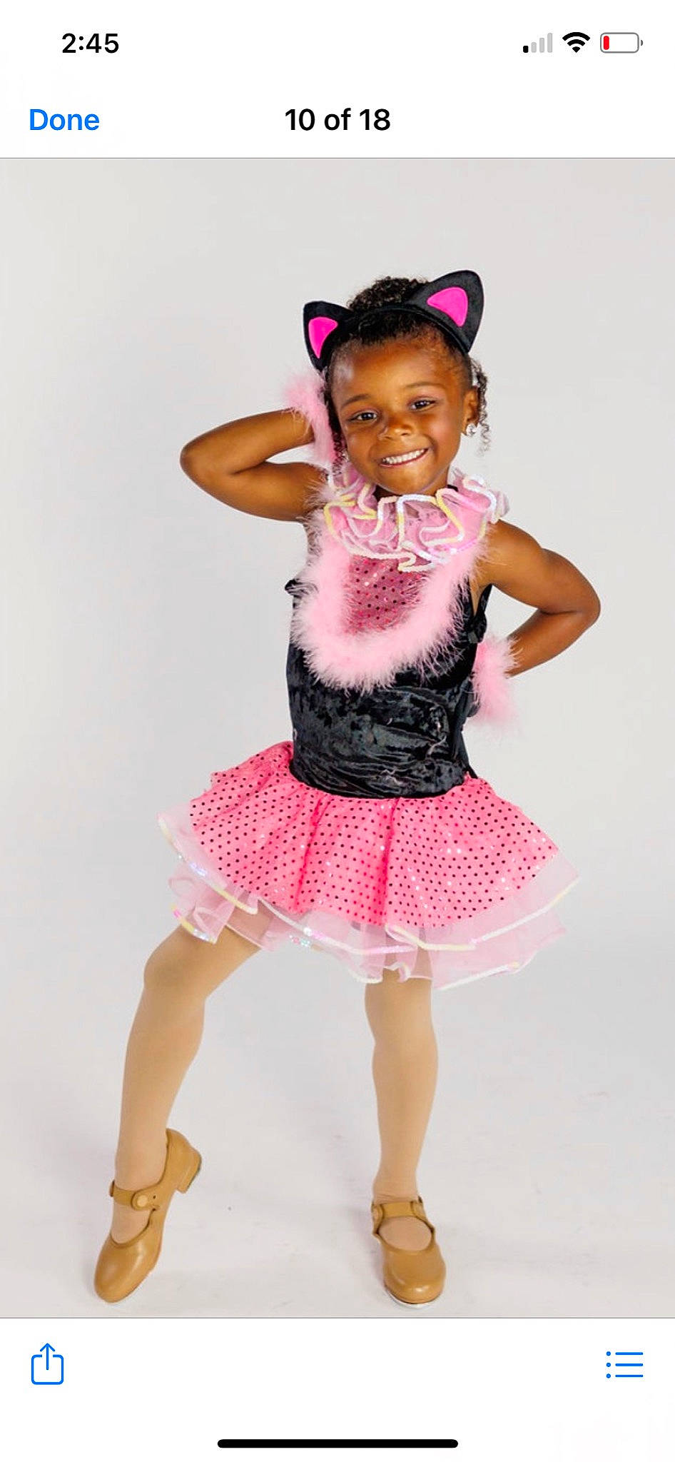 Braylee is registered to the contest to win money with this photo: arm, baby_toddler_clothing, clothing, dance, entertainment, fashion_design, hair, happy, head, human_body, joy, leg, one_piece_garment, performing_arts, person, pink, product, purple, sleeve, smile