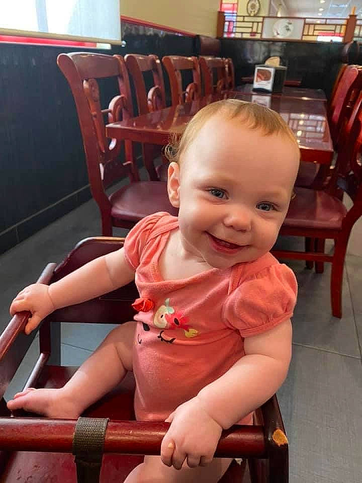 Kailynn joined the competition — help win amazing prizes! baby, baby_toddler_clothing, chair, child, comfort, flooring, fun, furniture, happy, human_leg, joint, joy, lap, person, sitting, skin, smile, standing, table, thigh