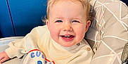 Arabella joined the competition — help win amazing prizes! baby, babylaughing, blonde, bodypart, chair, face, finger, furniture, hair, hand, happy, head, laughing, person, photography, portrait, smile