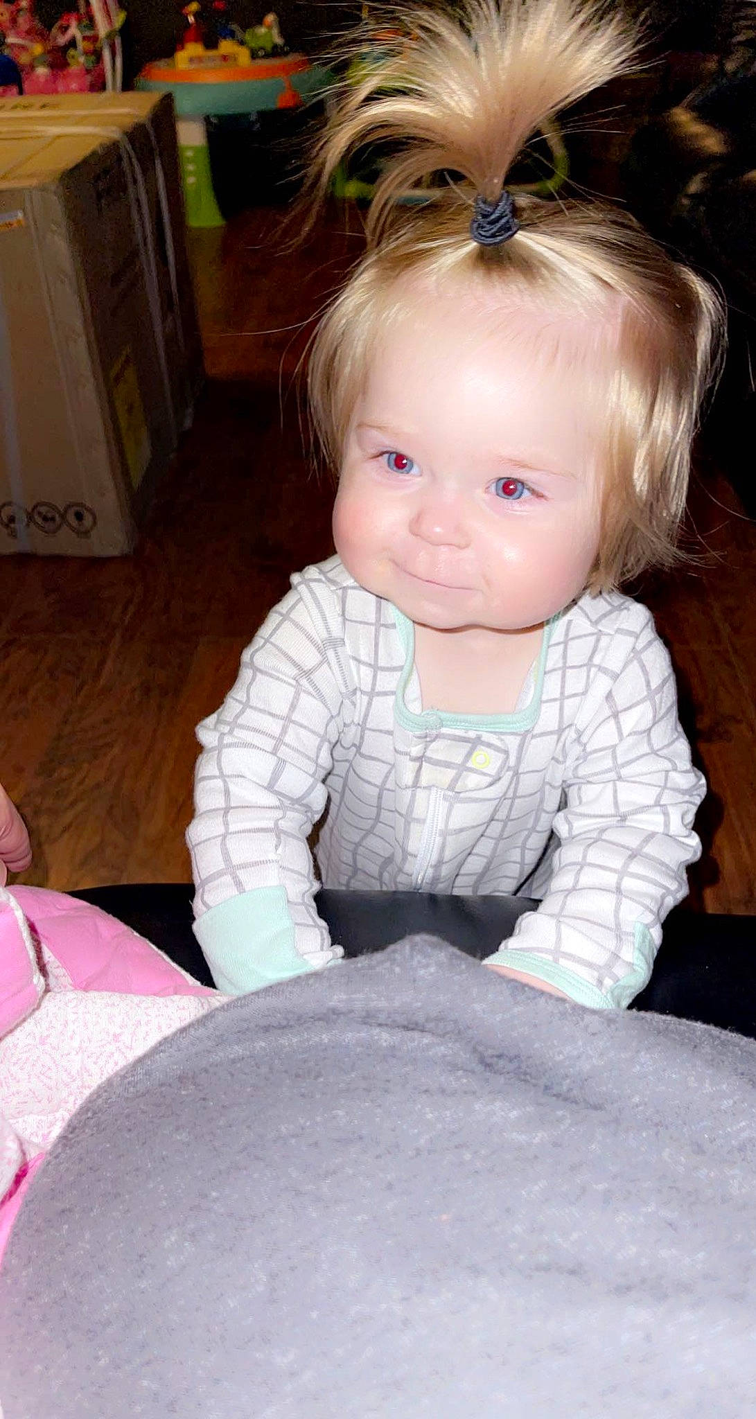 Kynlee joined the competition — help win amazing prizes! arm, baby_toddler_clothing, cheek, chin, dress, eye, eyebrow, face, facial_expression, hair, hand, head, human_body, iris, lip, mouth, nose, person, skin, sleeve