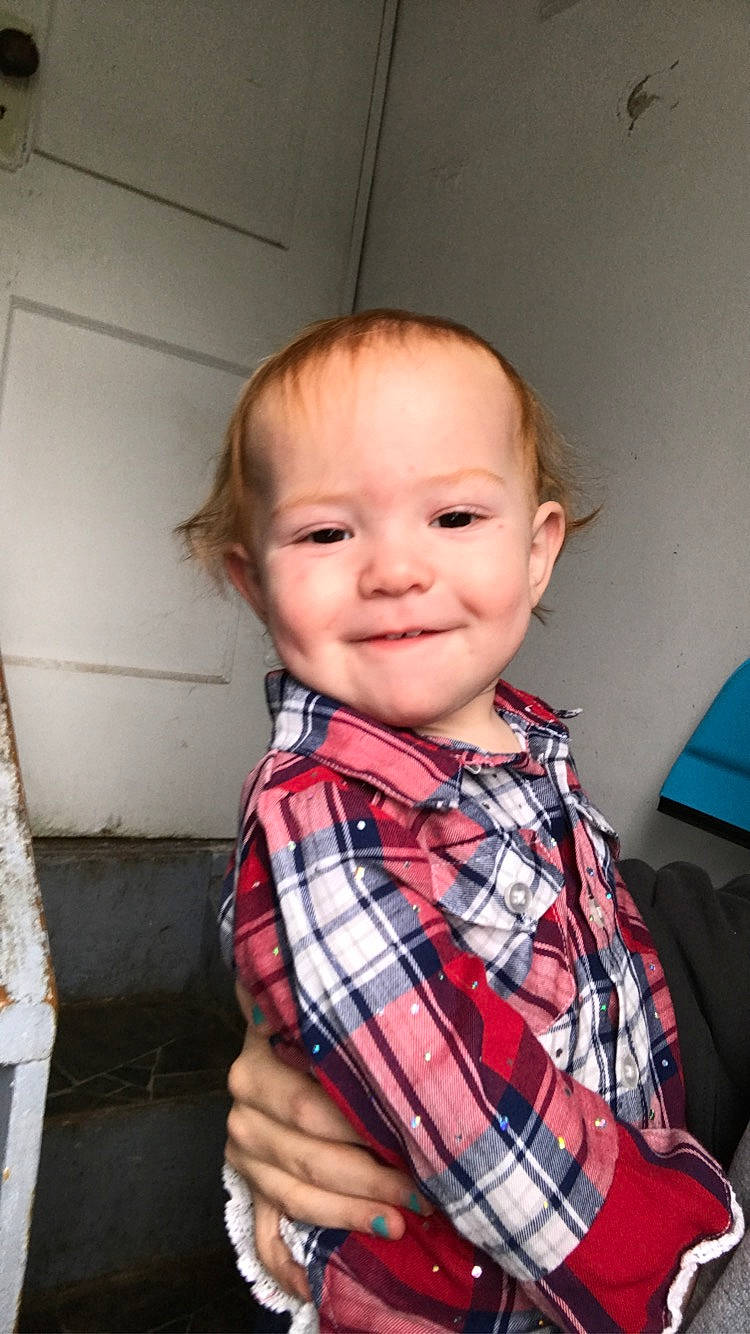 Blakelynn is registered to the contest to win money with this photo: baby_toddler_clothing, cheek, child, chin, collar, dress_shirt, face, fun, happy, iris, joy, lip, neck, pattern, person, plaid, skin, sleeve, smile, t_shirt