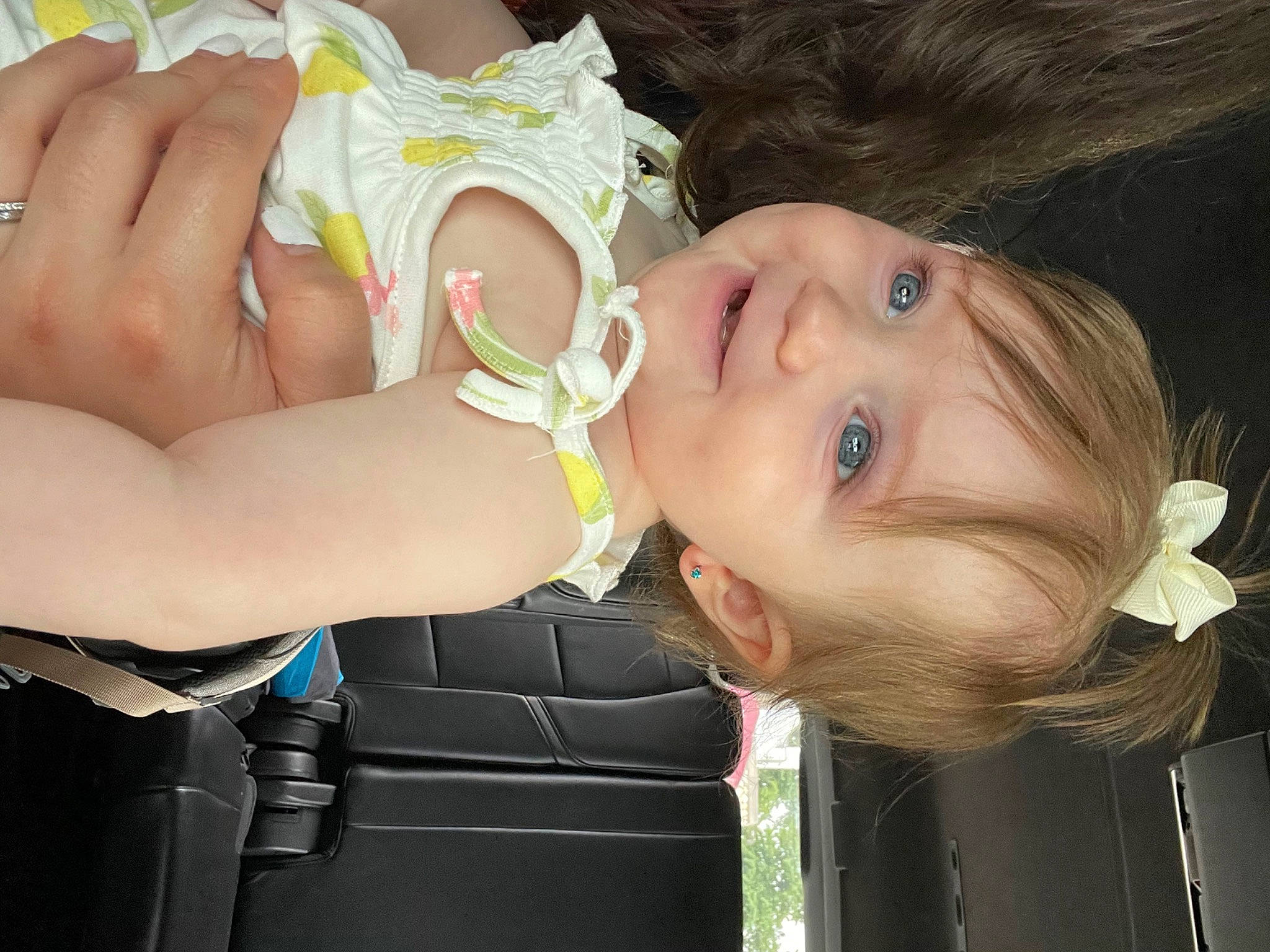 Olivia joined the competition — help win amazing prizes! baby, baby_toddler_clothing, blond, cheek, chest, child, ear, eye, eyelash, happy, human_body, iris, joy, lip, mouth, nail, neck, nose, person, skin