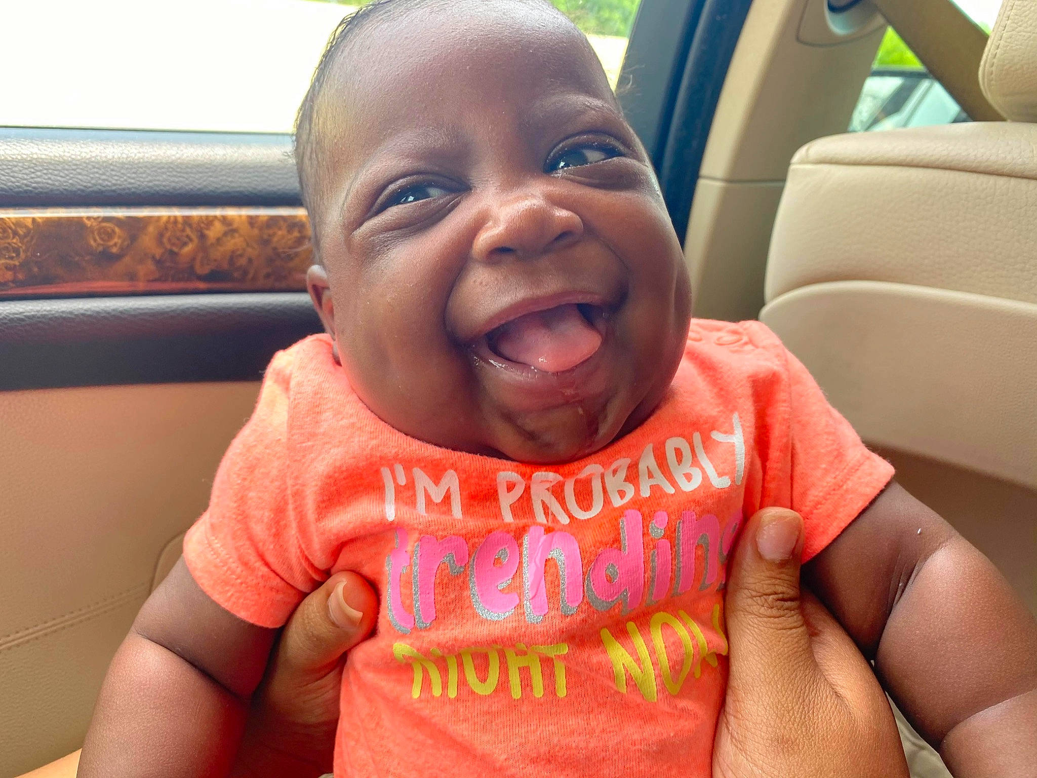 Aminah joined the competition — help win amazing prizes! baby, car_seat, cheek, child, cool, face, facial_expression, forehead, fun, happy, head, lip, mouth, neck, nose, people, person, skin, smile, summer