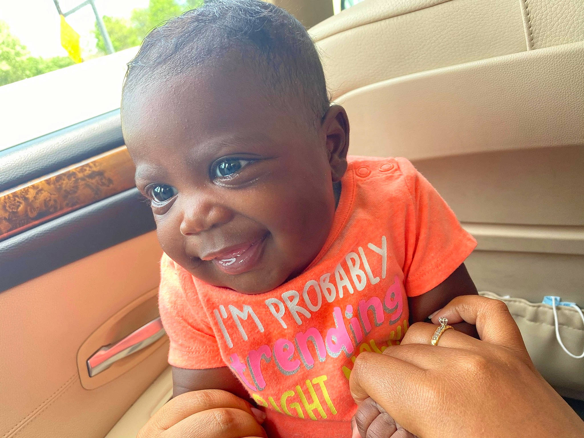 Aminah is registered to the contest to win money with this photo: baby, child, finger, fun, happy, person, smile, toddler, vacation