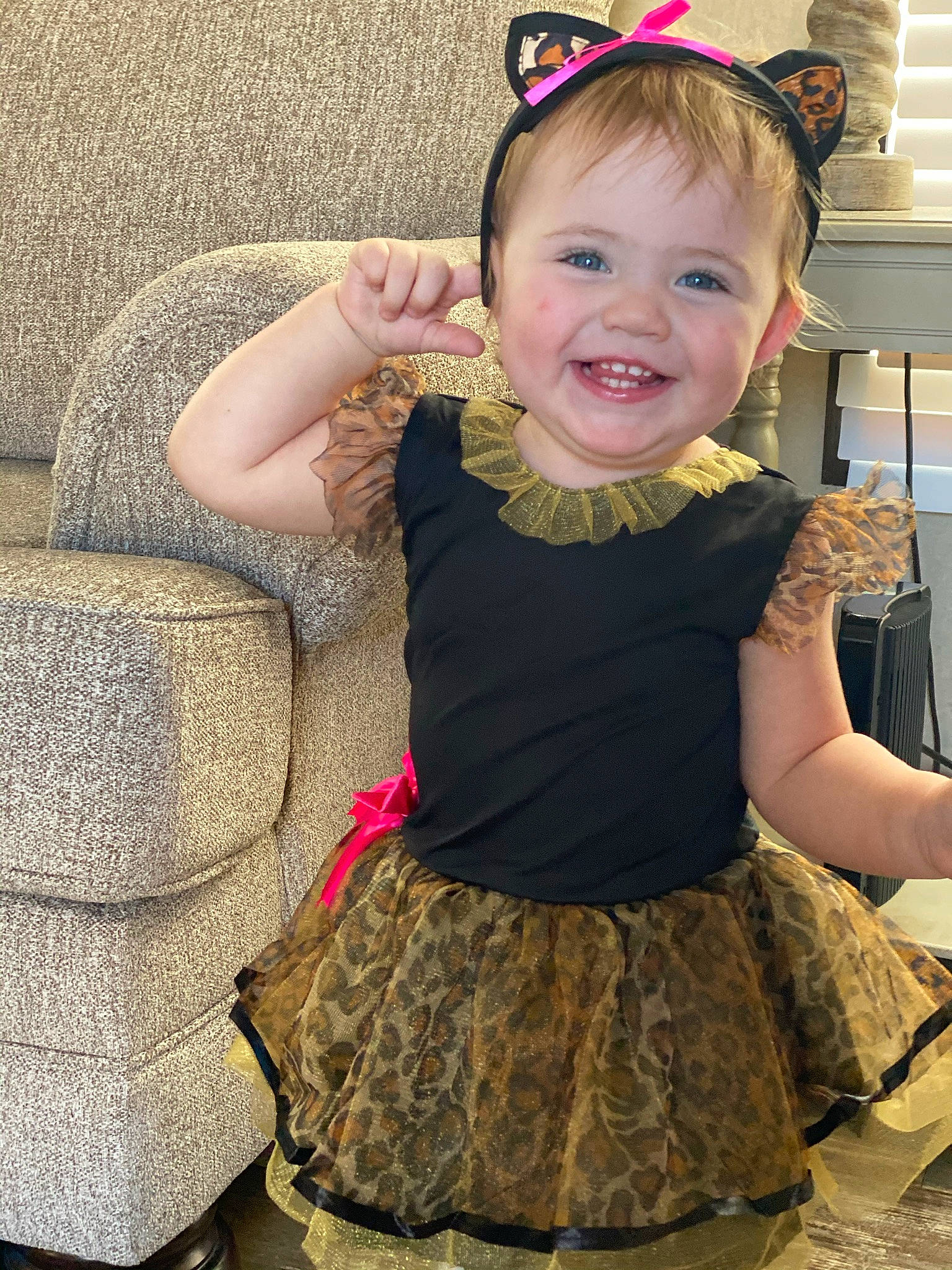 Haizley joined the competition — help win amazing prizes! baby, baby_toddler_clothing, child, child_model, costume_accessory, costume_hat, crown, day_dress, embellishment, hair_accessory, happy, headband, headpiece, joy, nose, party_hat, person, ruffle, tiara, toddler