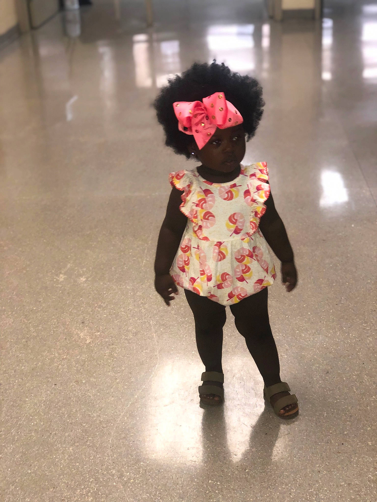 Melanie joined the competition — help win amazing prizes! art, baby_toddler_clothing, entertainment, event, fashion_accessory, fashion_design, flooring, hat, headwear, human_leg, magenta, pattern, pedestrian, performance_art, performing_arts, person, road_surface, shadow, sleeve, toddler