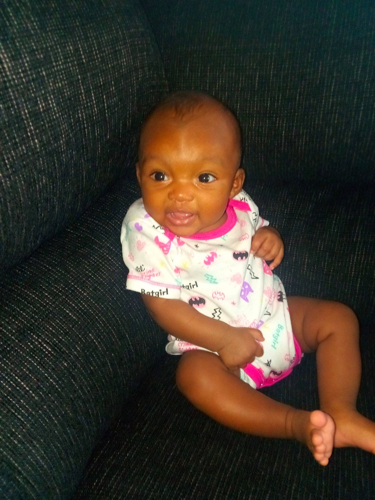 Arayah is registered to the contest to win money with this photo: baby, cheek, child, finger, person, pink, sitting, skin, toddler