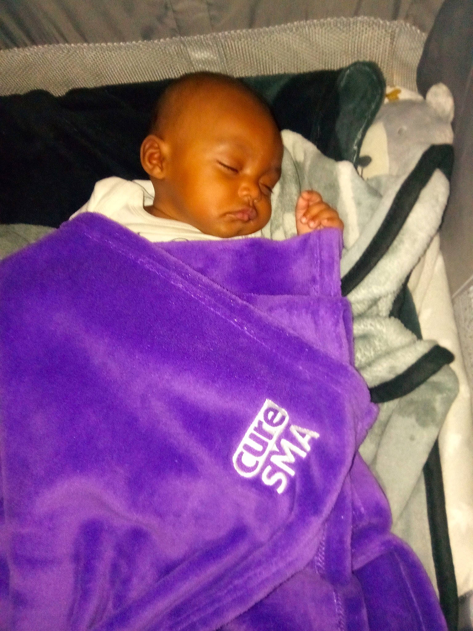 Arayah is registered to the contest to win money with this photo: baby, child, forehead, magenta, person, purple, textile, toddler, violet