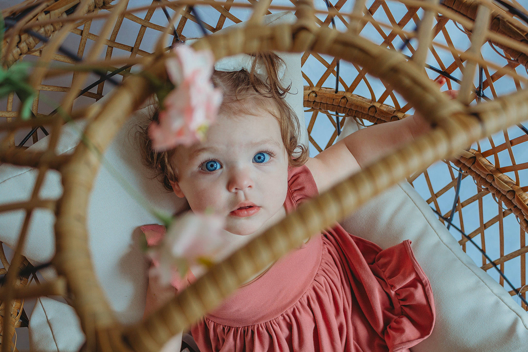 Ellery joined the competition — help win amazing prizes! baby, child, eye, face, fawn, fun, grass, happy, human_body, iris, leaf, leisure, pattern, person, sitting, skin, spring, toddler, tree, twig