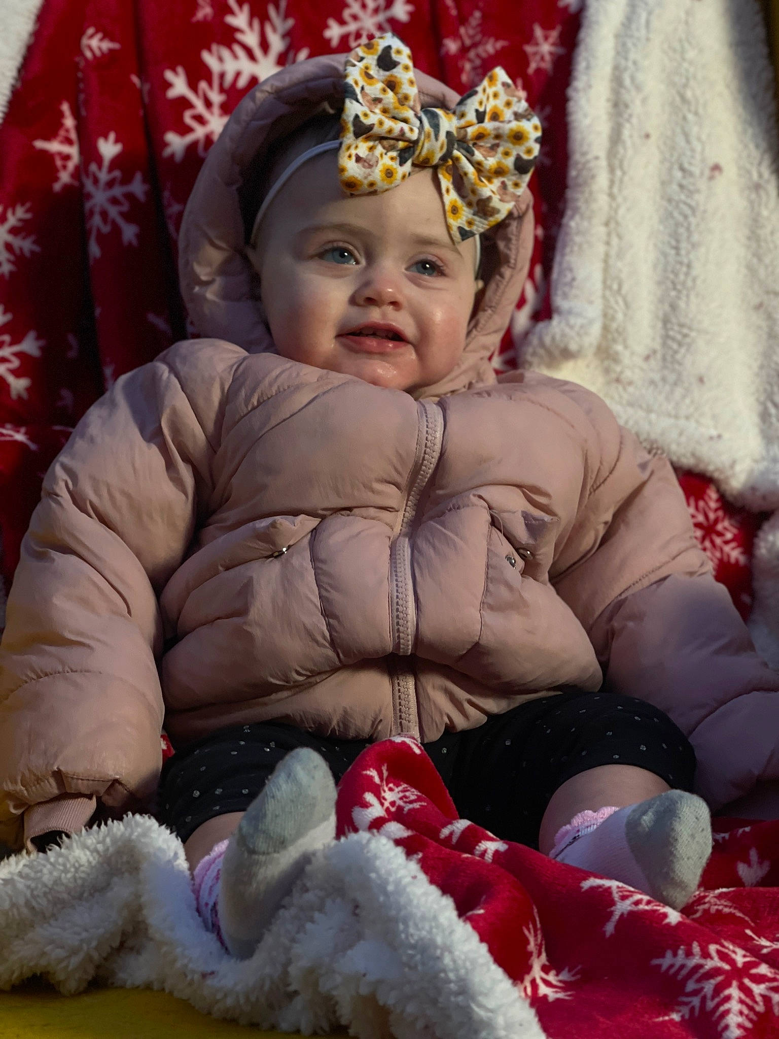 Dallas joined the competition — help win amazing prizes! baby_toddler_clothing, child, costume_hat, crown, curtain, event, eye, flash_photography, fun, happy, headgear, headpiece, headwear, lap, organ, people, person, pink, smile, textile