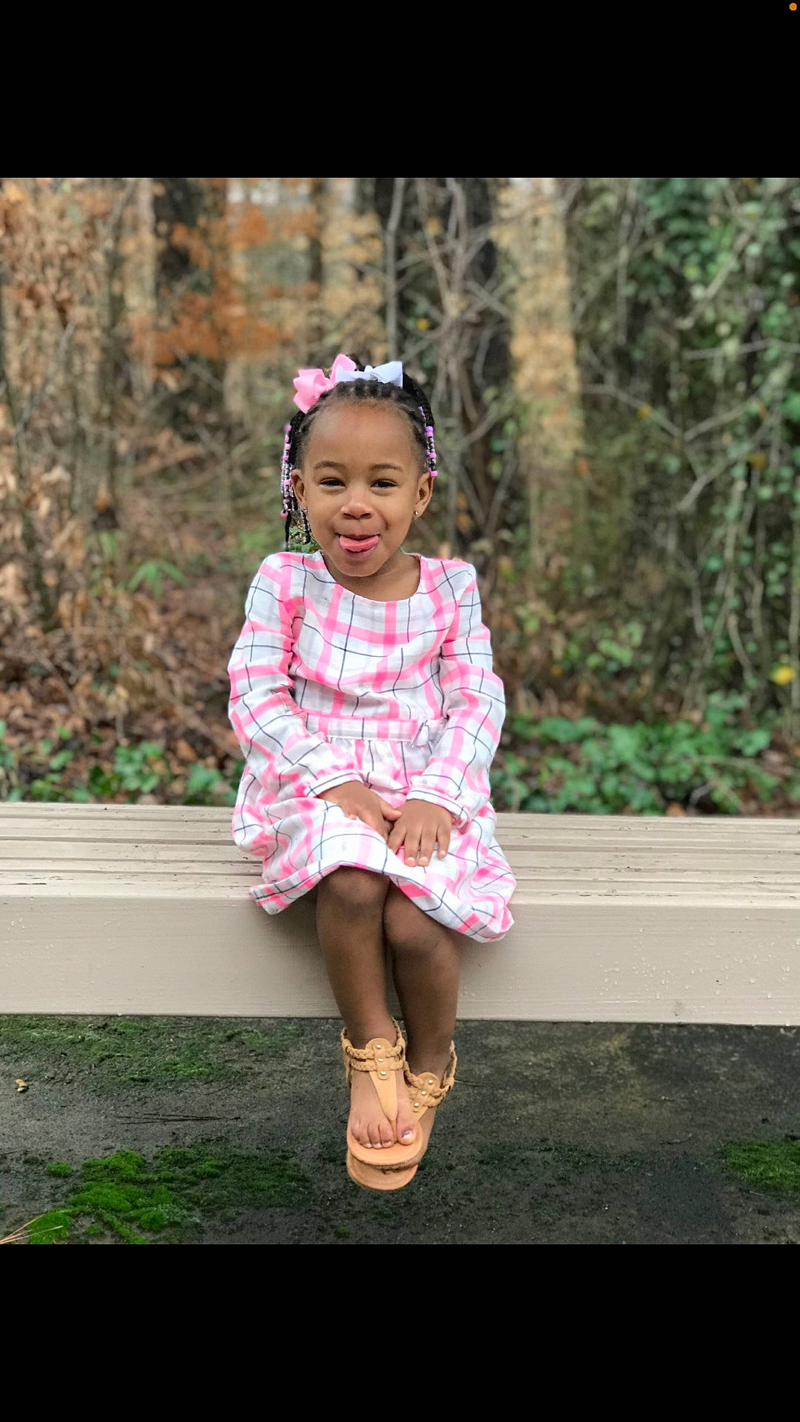 Ailayah Smith joined the competition — help win amazing prizes! baby_toddler_clothing, boot, child, child_model, embellishment, hair_accessory, headband, headpiece, joy, mouth, pattern, person, pink, portrait_photography, shoe, sock, spring, toddler