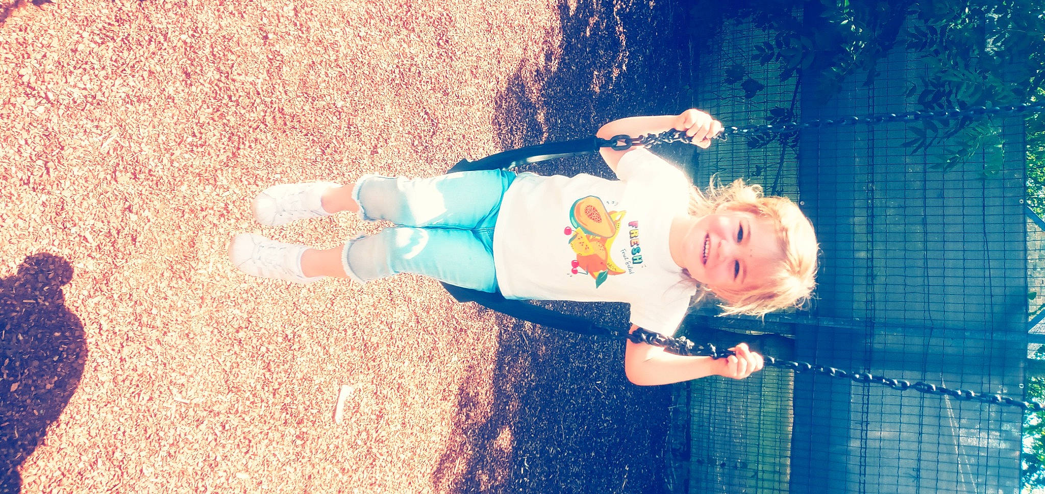 Adrianna participe au concours pour gagner de l'argent avec cette photo : azure, child, cloud, electric_blue, fun, grass, happy, human_body, human_leg, joy, leisure, orange, people_in_nature, person, play, recreation, shadow, sky, smile, toddler