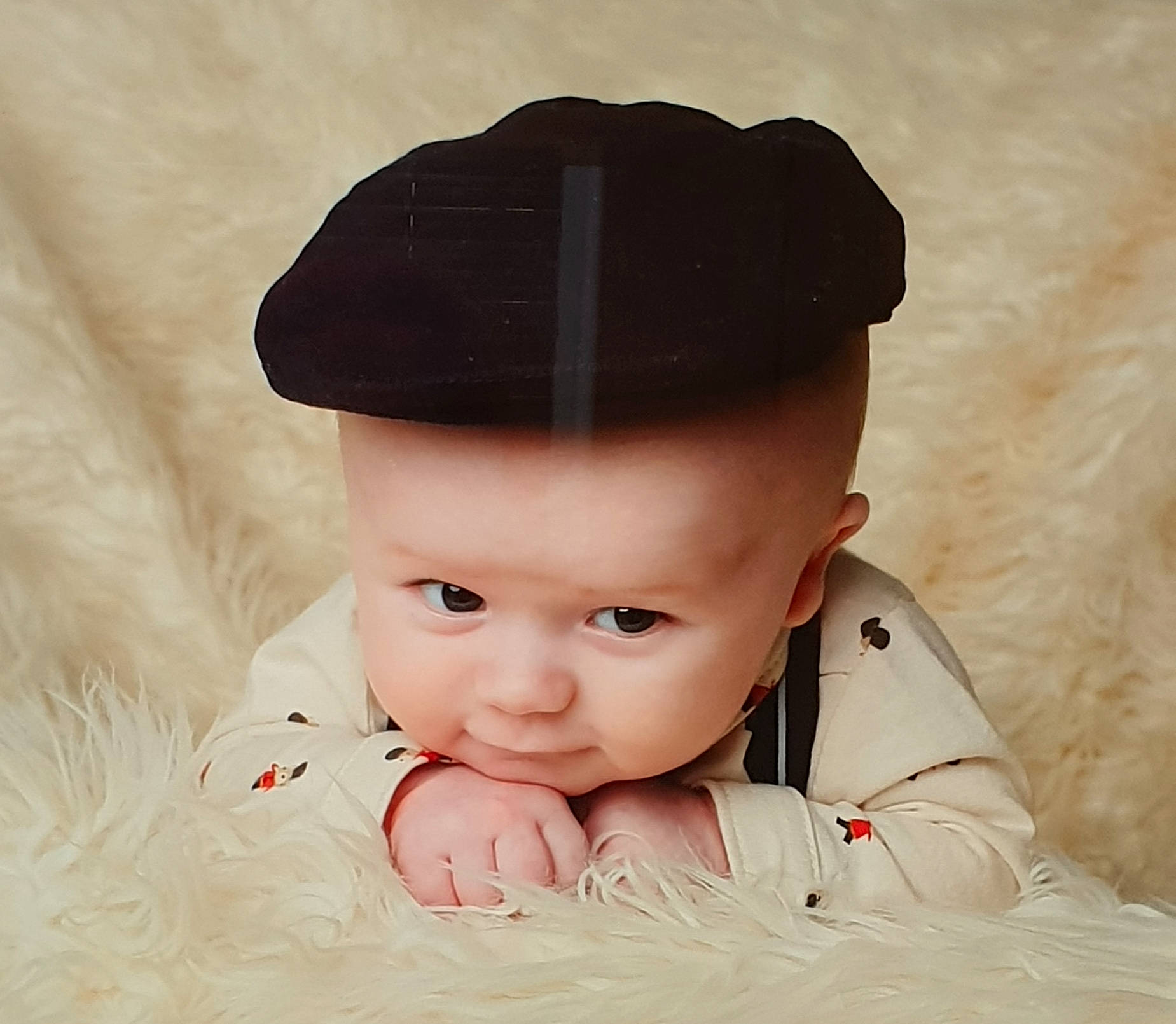 Lucca joined the competition — help win amazing prizes! baby, baseball_cap, beret, bonnet, cap, cheek, child, costume_accessory, forehead, hat, head, headgear, lip, person, portrait, toddler