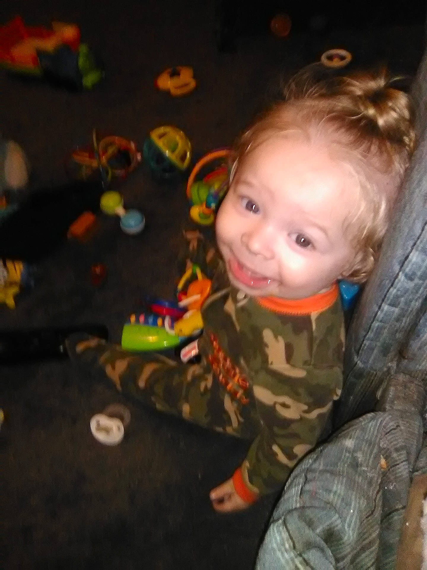 Leighton joined the competition — help win amazing prizes! boy, child, eye, face, fun, girl, infant, person, play, product, smile, toddler, toy, vertebrate