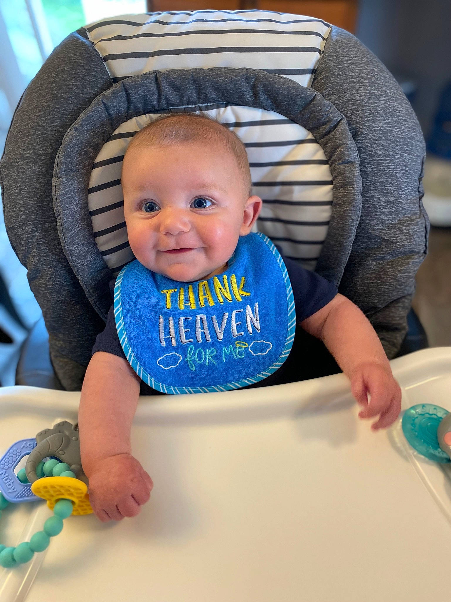 Jack joined the competition — help win amazing prizes! azure, baby, baby_carriage, baby_safety, baby_toddler_clothing, blue, cheek, facial_expression, finger, hairstyle, hand, head, infant_bed, iris, joy, person, product, skin, sleeve, smile