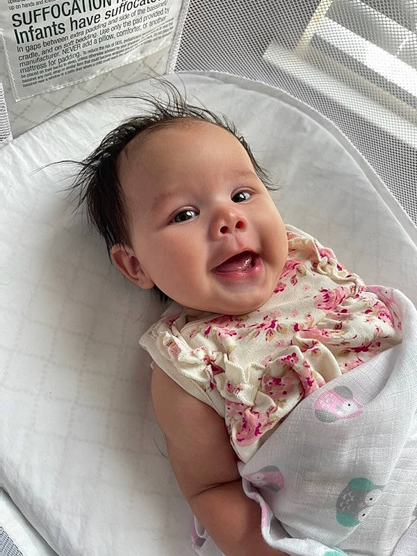Aubriella joined the competition — help win amazing prizes! baby, baby_products, baby_safety, baby_toddler_clothing, cheek, chin, comfort, eyebrow, eyelash, happy, iris, linens, lip, mouth, nose, person, pink, product, skin, sleeve