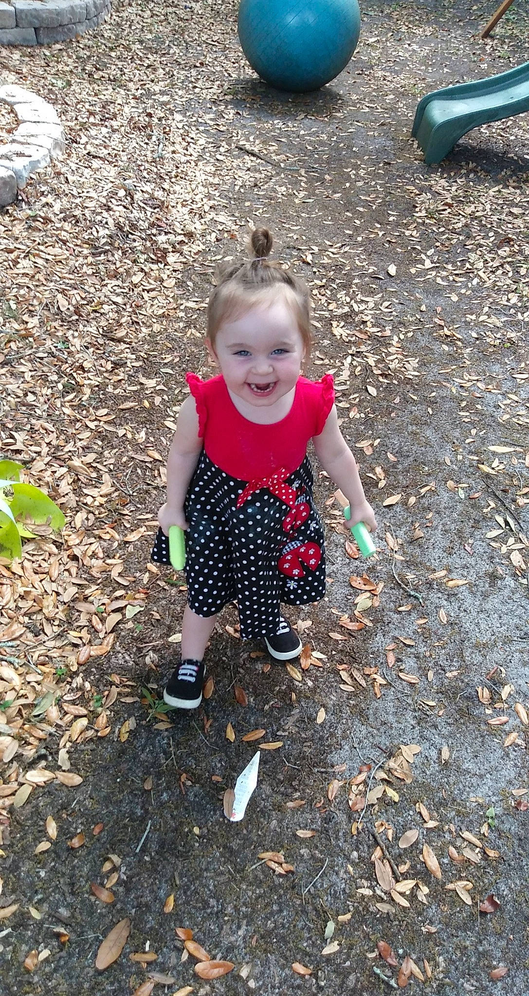 Kallie is registered to the contest to win money with this photo: adaptation, child, fun, joy, leaf, person, plant, play, smile, soil, toddler