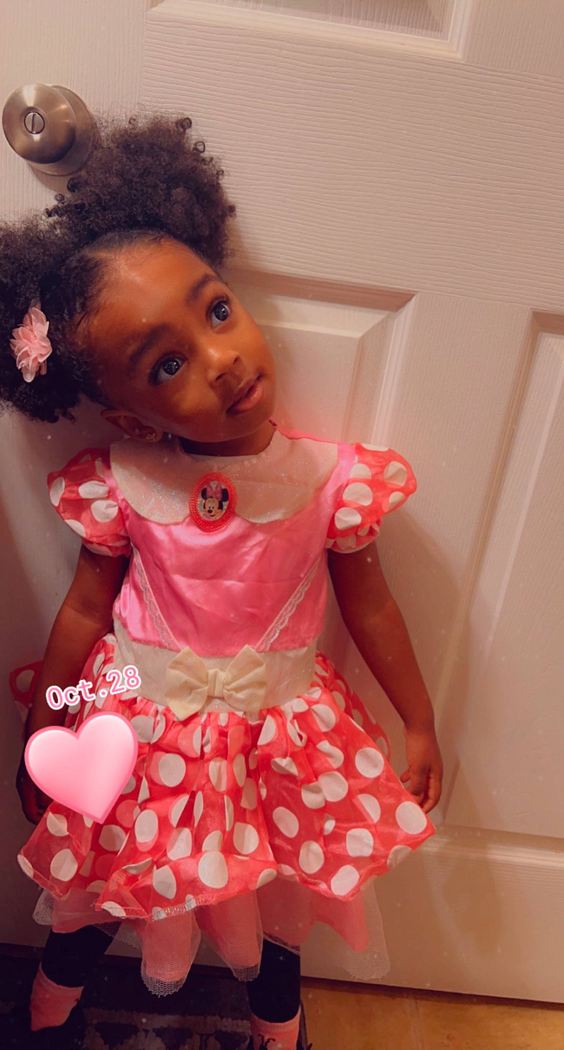 Ariana joined the competition — help win amazing prizes! baby_toddler_clothing, cheek, child, day_dress, dress, embellishment, eye, fun, gesture, hair, happy, magenta, one_piece_garment, pattern, peach, person, pink, room, skin, sleeve