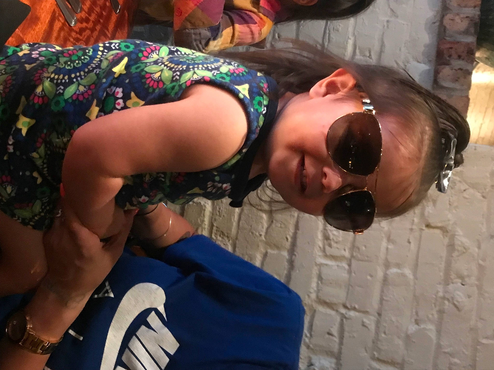 Addalynn joined the competition — help win amazing prizes! abdomen, black_hair, chest, child, cool, elbow, eyewear, fun, glasses, goggles, human_leg, jewellery, mouth, pattern, person, personal_protective_equipment, sunglasses, tattoo, thigh, trunk