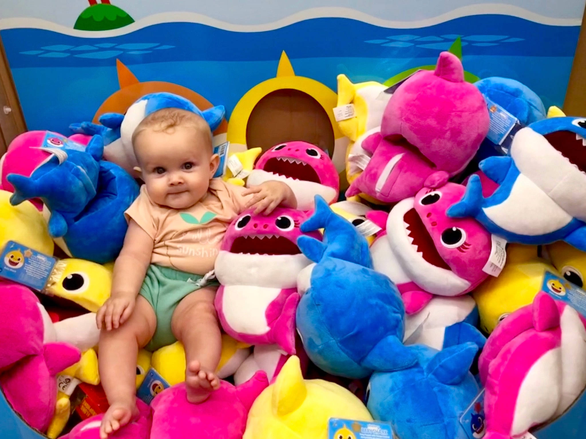 Averly joined the competition — help win amazing prizes! baby, baby_products, baby_toys, child, fun, games, leisure, person, play, plush, product, smile, stuffed_toy, textile, toddler, toy