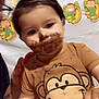 Napoleon is registered to the contest to win money with this photo: background, celebration, child, chocolate, closeup, cute, decorations, face, fun, indoor, messy, monkey, party, person, playful, portrait, shirt, smile, toddler, young_child