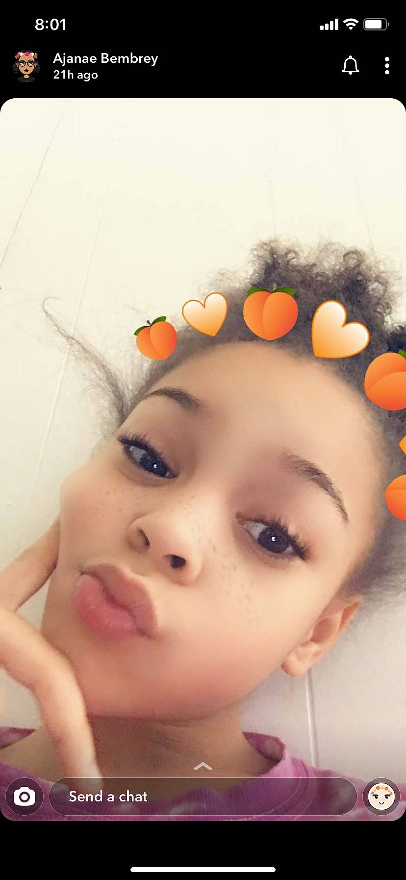 Ajanae is registered to the contest to win money with this photo: cheek, child, child_model, chin, close_up, eye_liner, eyebrow, eyelash, forehead, hair_accessory, hairstyle, iris, lip, nail, orange, organ, person, photography, portrait_photography, selfie