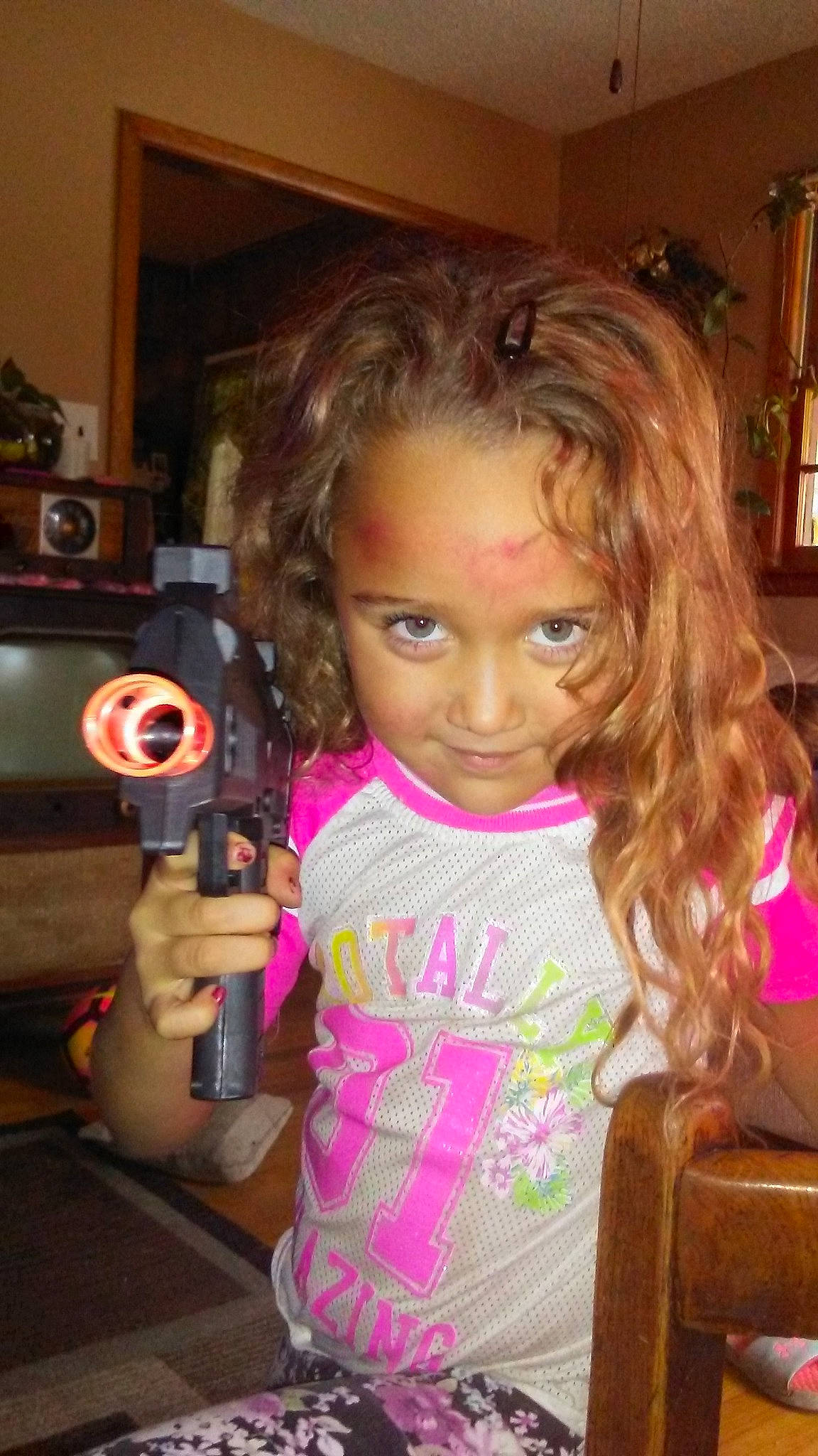 Jaylyn joined the competition — help win amazing prizes! brown_hair, child, hair, hairstyle, long_hair, person, photography, pink, selfie, toddler