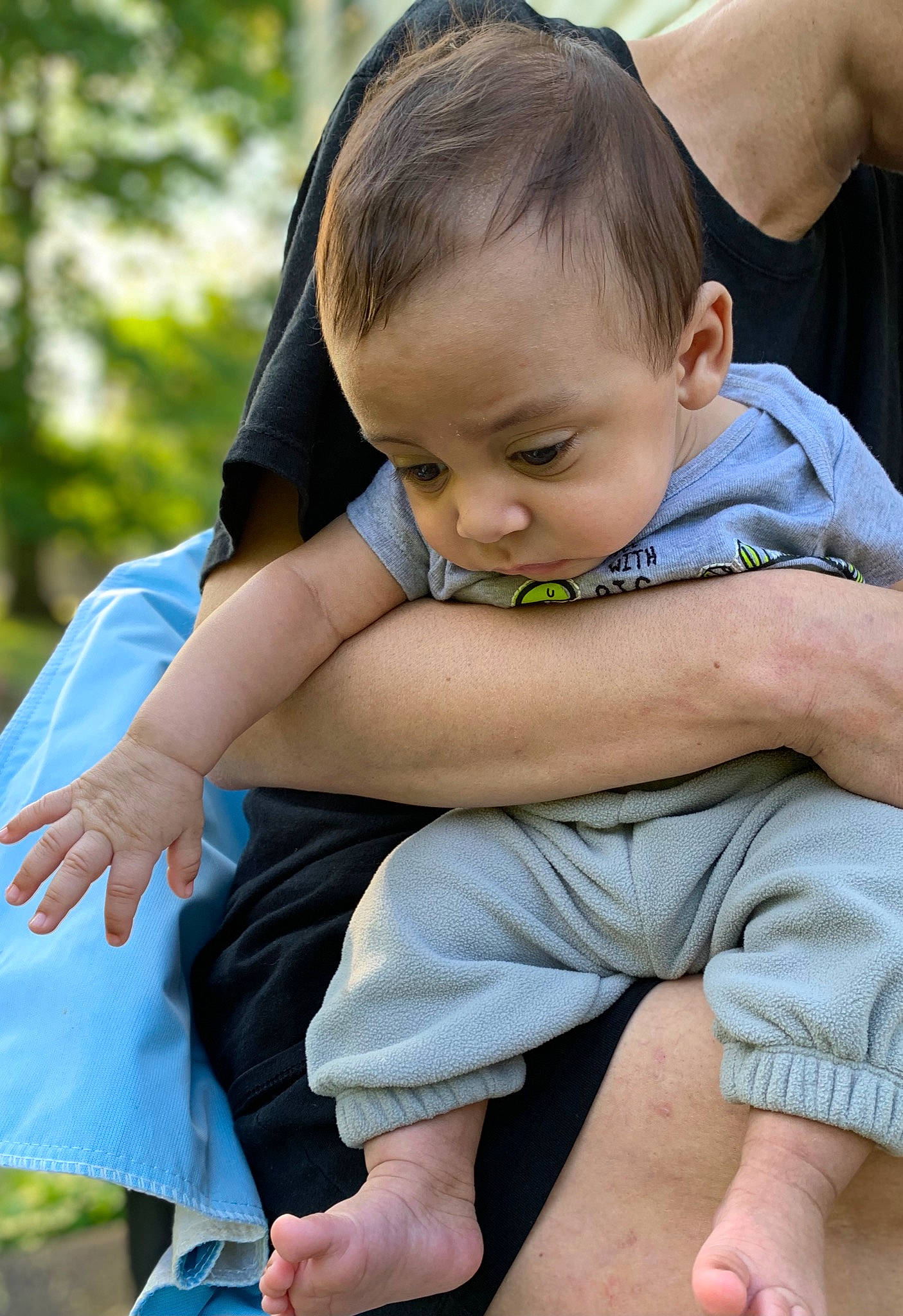 James joined the competition — help win amazing prizes! baby, baby_toddler_clothing, child, event, finger, foot, fun, grass, hairstyle, hand, happy, joint, lap, leisure, people_in_nature, person, recreation, sitting, skin, toddler