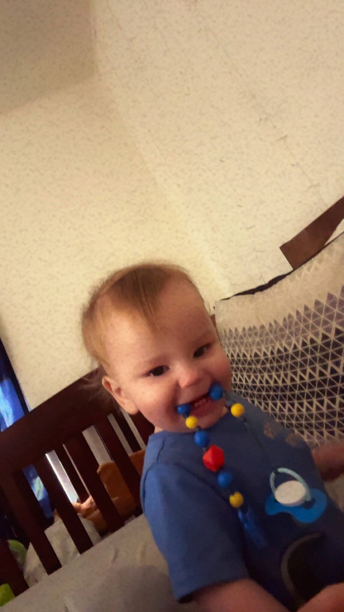 Jackson is registered to the contest to win money with this photo: baby, baby_products, baby_toddler_clothing, baby_toys, carmine, cheek, child, flooring, fun, happy, hardwood, head, iris, joy, nose, person, room, sitting, thumb, toddler