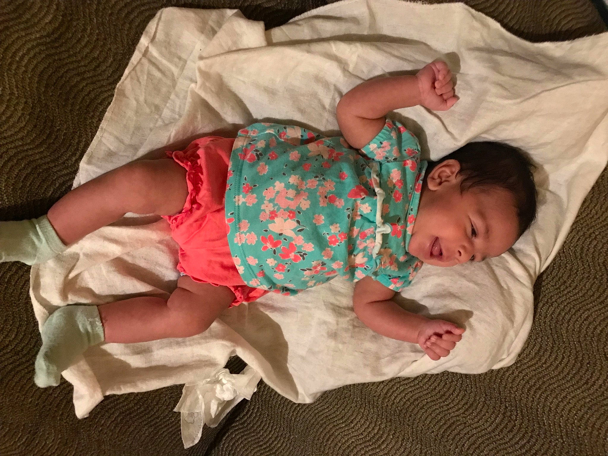 Heaven is registered to the contest to win money with this photo: baby, baby_products, baby_toddler_clothing, bedtime, child, comfort, finger, foot, hand, human_leg, lap, leg, linens, mammal, nap, pattern, person, product, room, sitting