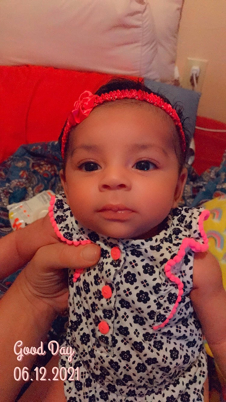 Heaven joined the competition — help win amazing prizes! baby, cheek, child, cool, eye, eyelash, fashion_accessory, fun, hair_accessory, happy, head, iris, lip, magenta, pattern, person, pink, skin, sleeve, textile