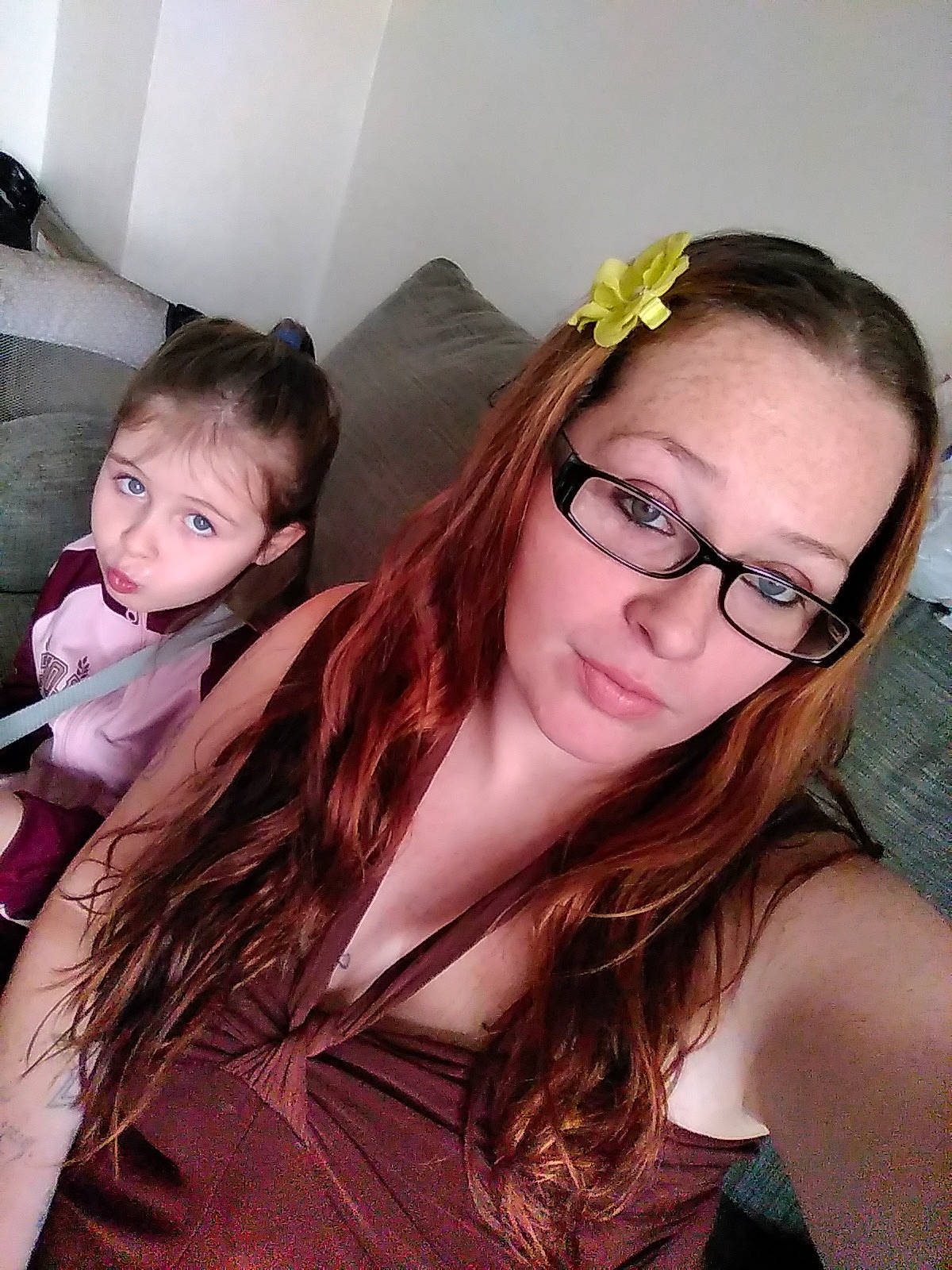 Kendra joined the competition — help win amazing prizes! brown_hair, eyewear, glasses, hair, hair_coloring, hairstyle, long_hair, person, vision_care