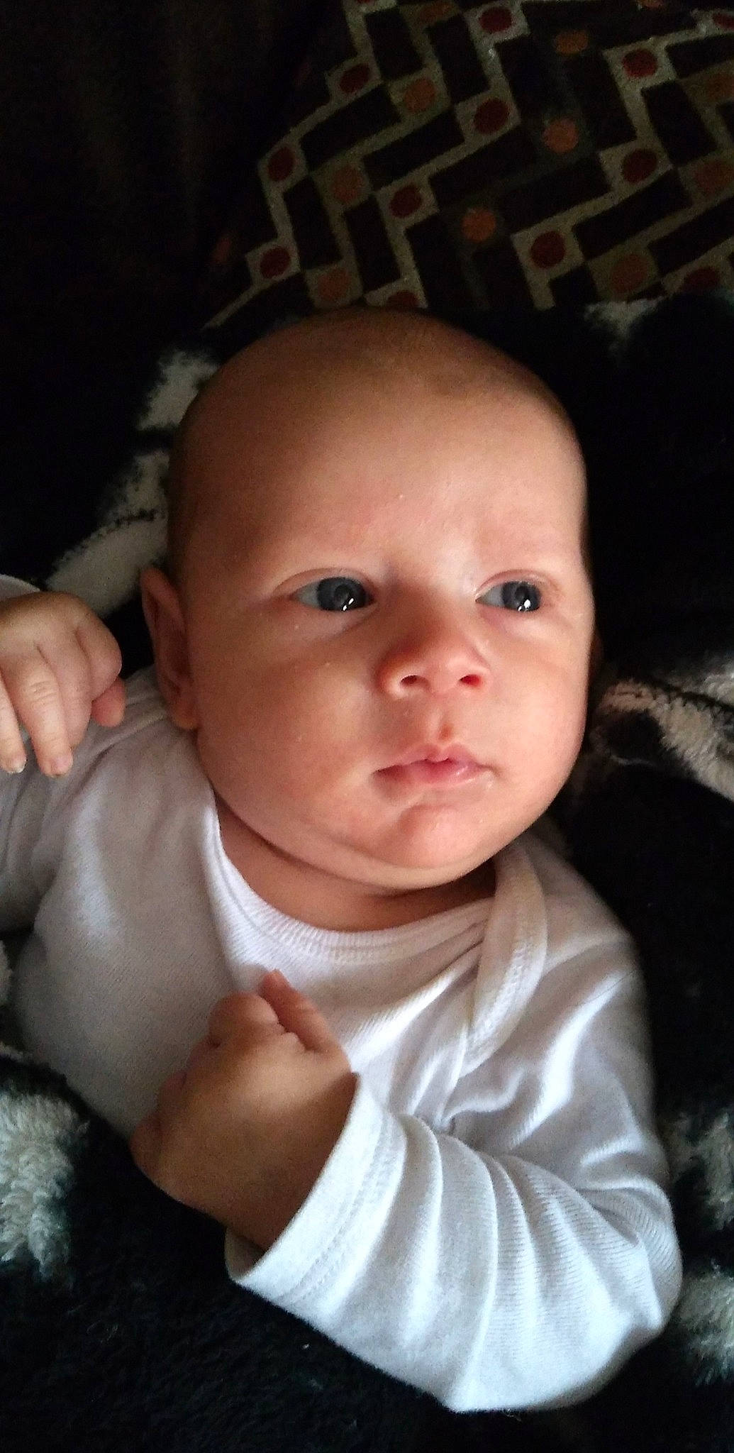 Kota joined the competition — help win amazing prizes! baby, baby_toddler_clothing, cheek, chin, comfort, eye, eyebrow, eyelash, finger, flash_photography, gesture, hand, iris, lip, mouth, nose, person, skin, sleeve, smile