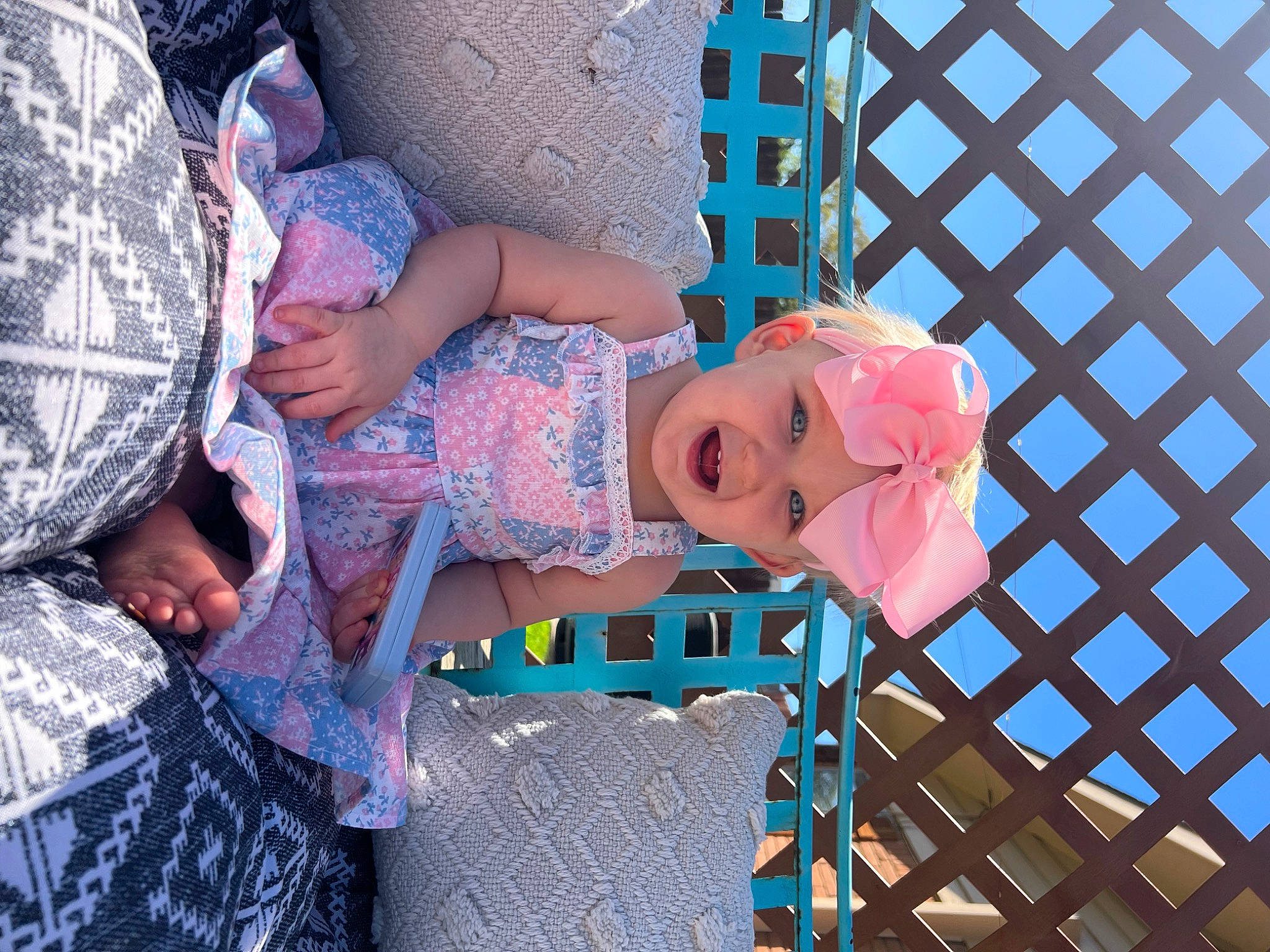 Jodie joined the competition — help win amazing prizes! child, electric_blue, event, fence, fun, happy, headwear, leisure, magenta, mesh, pattern, person, pink, purple, textile, toddler, vacation