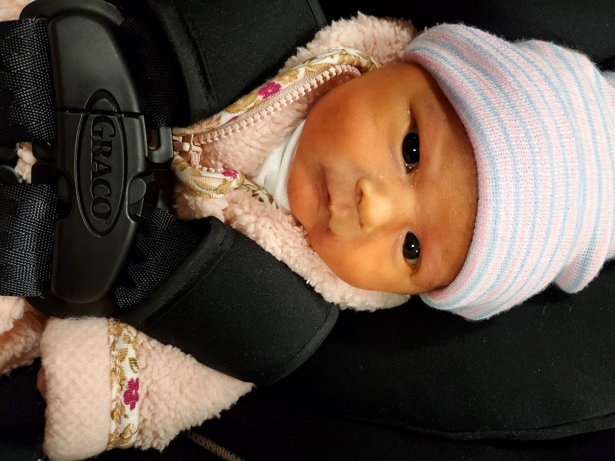 Lexi is registered to the contest to win money with this photo: baby, baby_toddler_clothing, cap, cheek, child, clothing, comfort, cool, eyelash, hand, hat, headwear, human_body, knit_cap, lip, nose, person, skin, sleeve, toddler