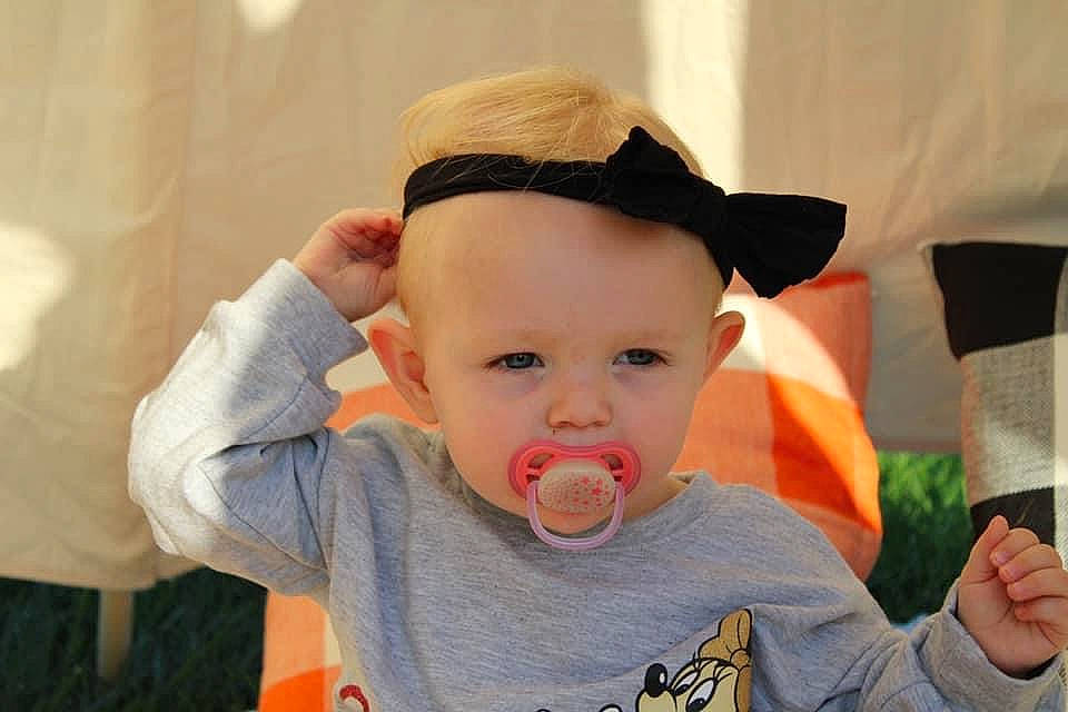 Harlyn joined the competition — help win amazing prizes! arm, baby, baby_toddler_clothing, cheek, child, ear, eyelash, facial_expression, finger, gesture, happy, head, lip, mouth, nose, person, skin, sleeve, smile, t_shirt