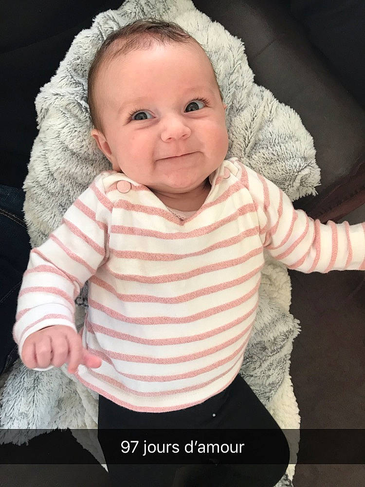 Bethany participe au concours pour gagner de l'argent avec cette photo : child, crochet, girl, infant, knitting, material, neck, outerwear, person, portrait_photography, product, sitting, smile, sweater, textile, toddler, wool