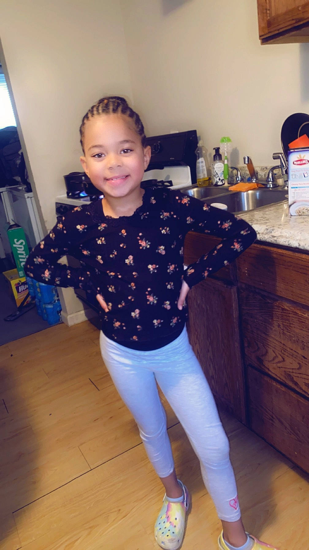 Nevaeh joined the competition — help win amazing prizes! active_pants, blue, electric_blue, event, flooring, fun, happy, hardwood, house, human_leg, joint, joy, knee, performing_arts, person, shoulder, smile, sportswear, standing, sweatpant