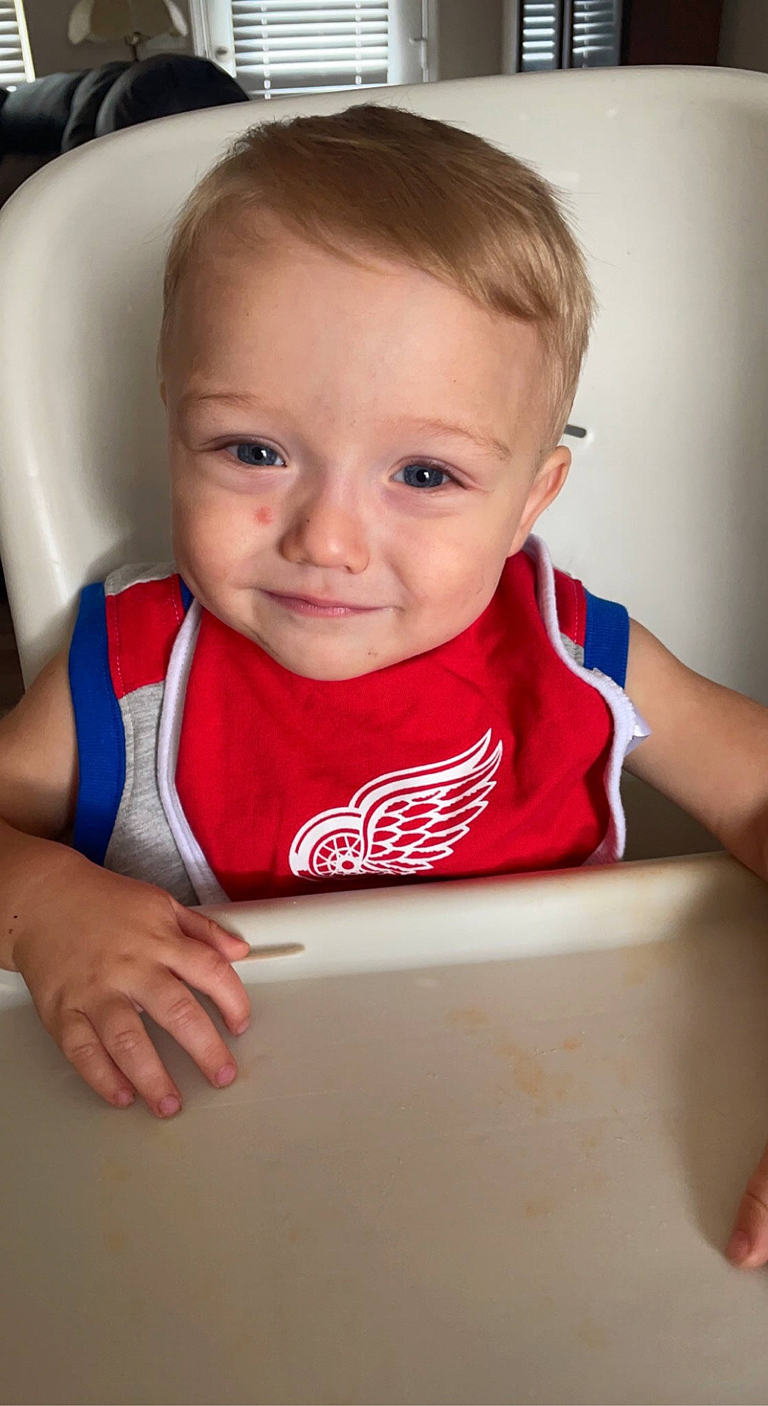 Marvin joined the competition — help win amazing prizes! arm, baby, baby_toddler_clothing, chair, cheek, drinkware, elbow, facial_expression, finger, flash_photography, hair, happy, human_body, joy, lip, nose, person, skin, sleeve, smile