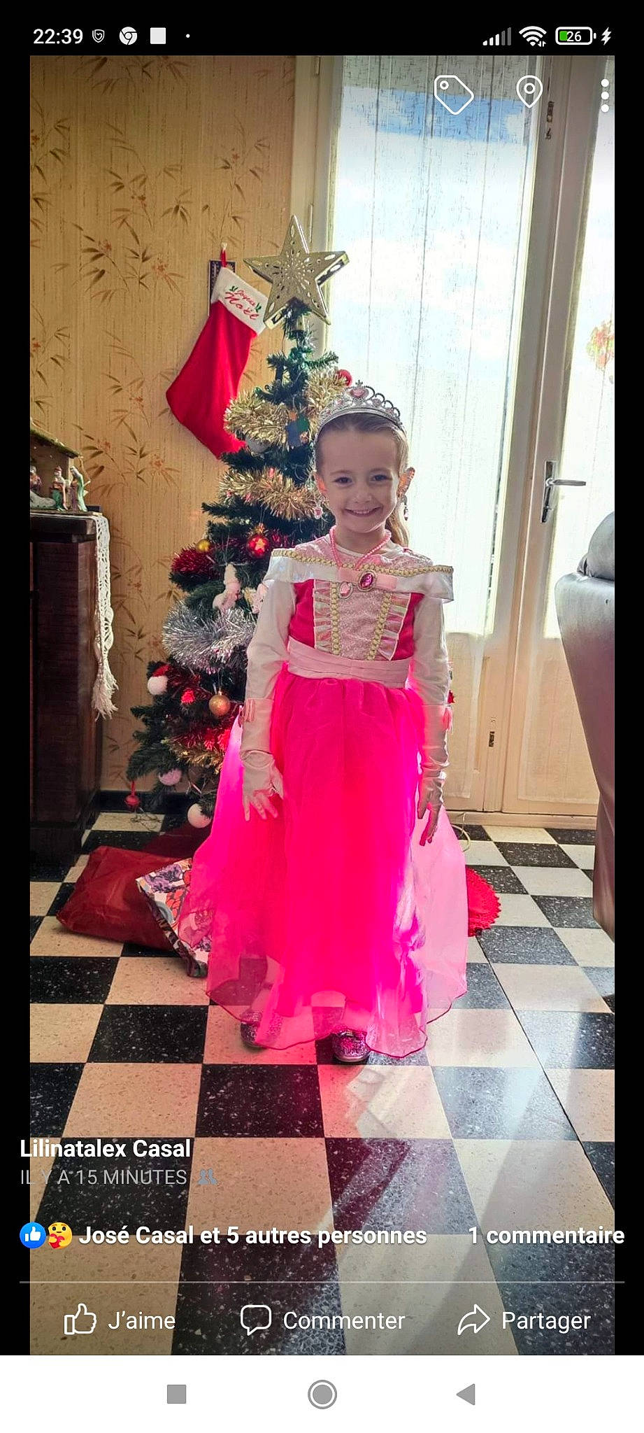 Alexane participe au concours pour gagner de l'argent avec cette photo : abdomen, christmas_tree, costume, costume_design, curtain, event, fashion_design, flooring, formal_wear, fun, gown, haute_couture, joy, magenta, ornament, peach, person, pink, room, ruffle