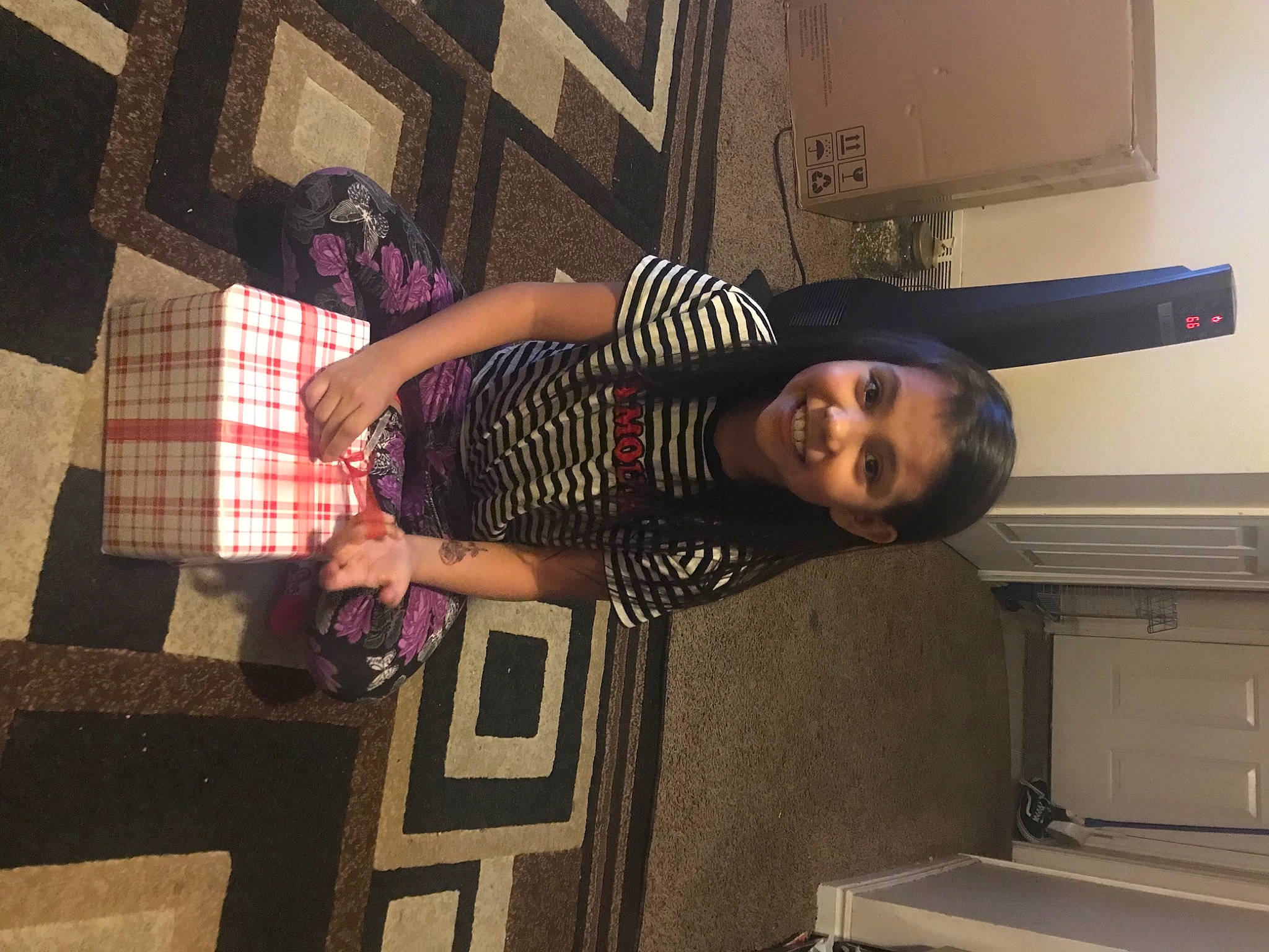 Beverley joined the competition — help win amazing prizes! drawer, elbow, flooring, fun, hat, human_leg, joy, knee, leg, pattern, person, plaid, room, smile, standing, t_shirt, tartan, thigh, wrist