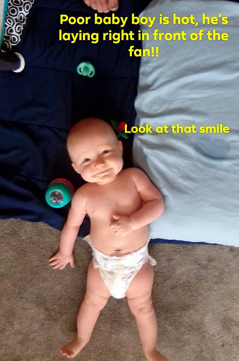 Mark Jr joined the competition — help win amazing prizes! arm, baby, baby_toddler_clothing, chest, finger, gesture, hand, happy, head, human_body, joint, muscle, person, product, sleeve, smile, stomach, t_shirt, thigh, thumb