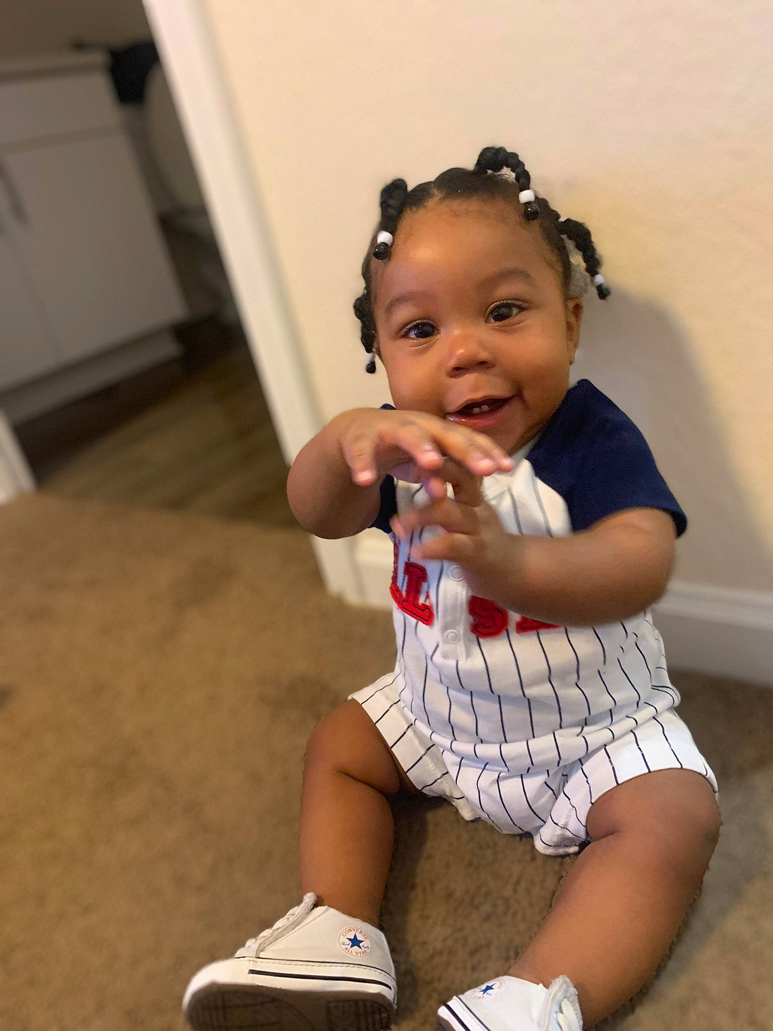 Nasír joined the competition — help win amazing prizes! abdomen, baby_toddler_clothing, child, eye, flooring, foot, fun, happy, headband, human_leg, jewellery, joint, knee, person, skin, smile, sock, thigh, toddler, trunk