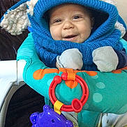 Jace Malachi Brasley joined the competition — help win amazing prizes! blue, cap, child, headgear, infant, knit_cap, play, plush, product, stuffed_toy, textile, toddler, toy