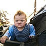 Lydia Altamirano is registered to the contest to win money with this photo: toddler, child, stroller, grumpy_face, curly_hair, blue_jacket, striped_shirt, outdoor, sunlight, baby, hand, serious_expression, seat, person, infant, daylight, childhood, young_child, caucasian, casual_clothing
