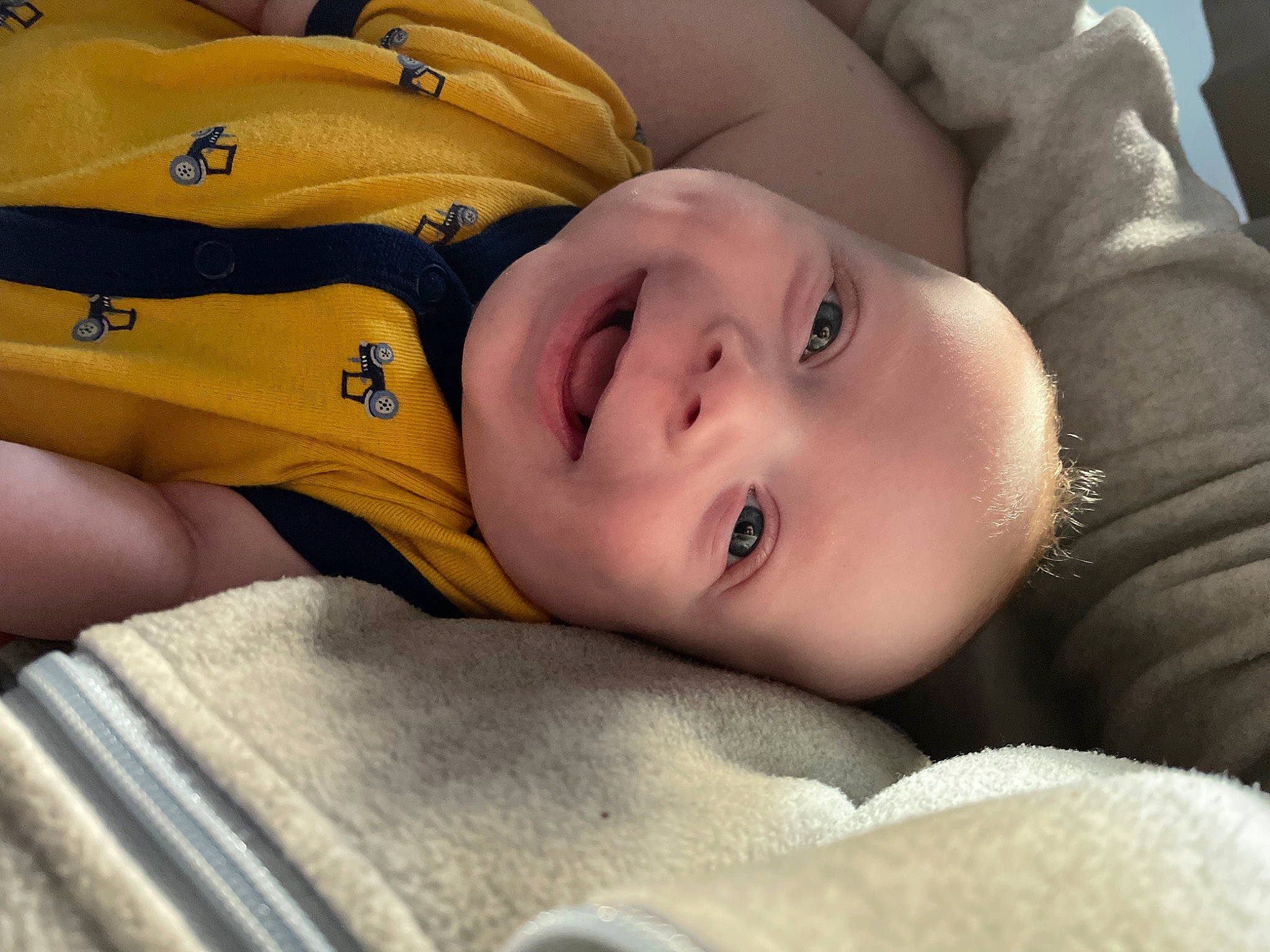 Morgan is registered to the contest to win money with this photo: baby, cheek, child, chin, comfort, eye, eyebrow, facial_expression, flash_photography, fun, happy, headgear, human_body, iris, lip, nose, person, skin, smile, toddler