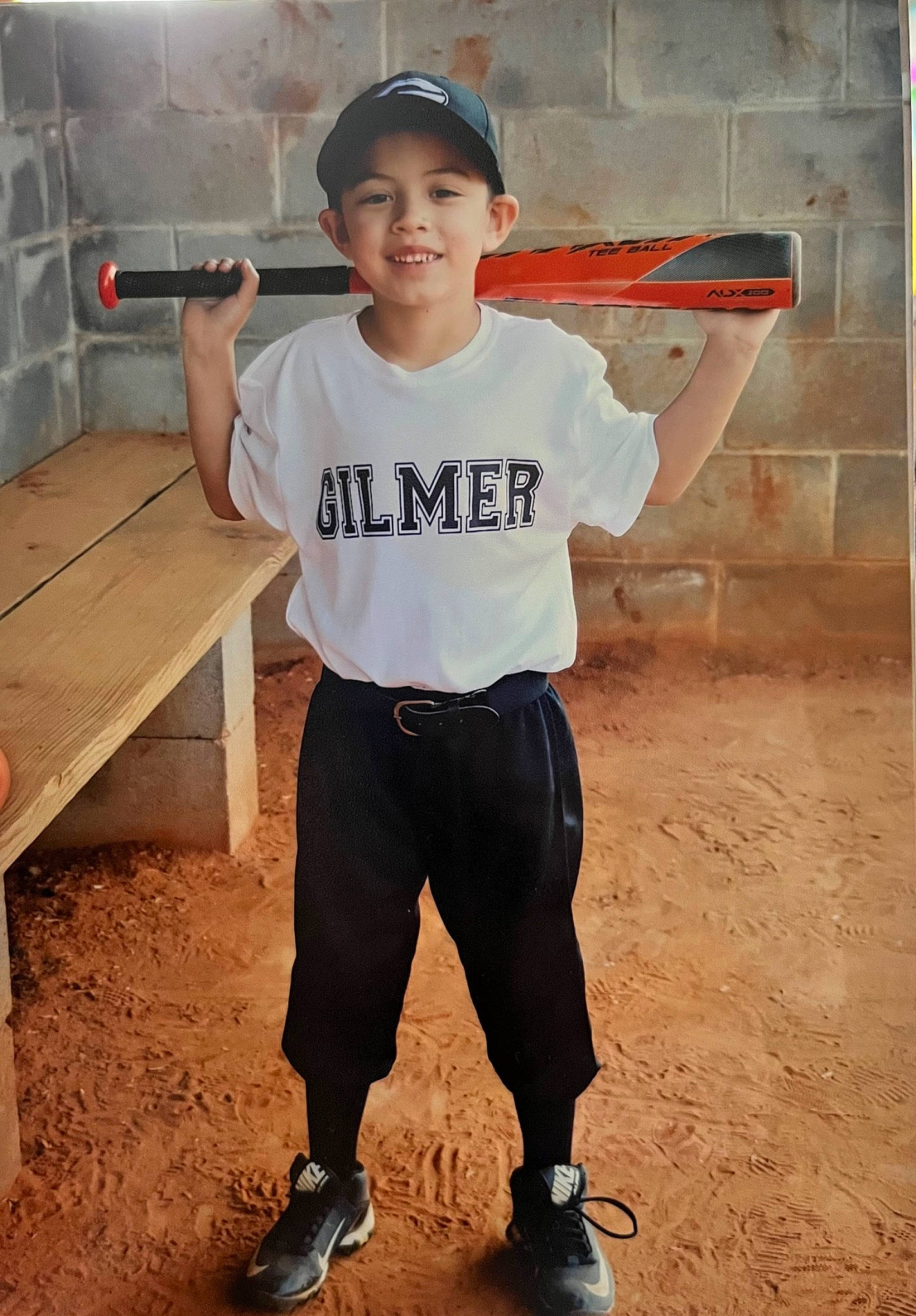 Dalton joined the competition — help win amazing prizes! baseball_cap, baseball_equipment, baseball_uniform, cap, child, fun, happy, hat, headwear, joy, person, personal_protective_equipment, player, recreation, sleeve, smile, sneakers, soil, sportswear, t_shirt
