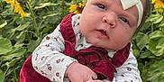 Amirah joined the competition — help win amazing prizes! baby, child, flower, sunflower, headband, dress, outdoor, nature, greenery, plants, hand, portrait, infant, cute, face, young, holding, garden, field, sunlight