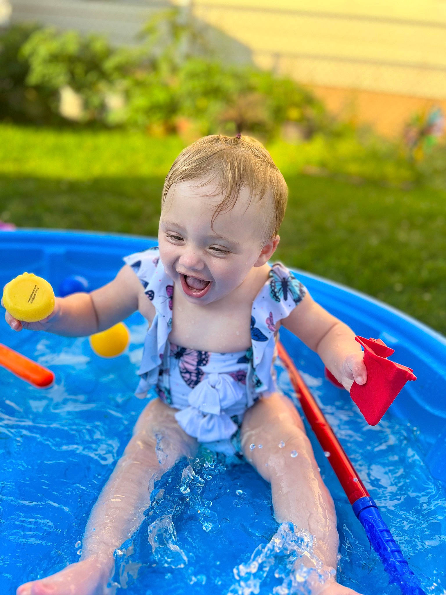 Zendaya joined the competition — help win amazing prizes! baby, bathing, child, electric_blue, event, fun, games, grass, happy, inflatable, joy, leisure, nonbuilding_structure, outdoor_recreation, person, personal_protective_equipment, plant, recreation, smile, swimwear