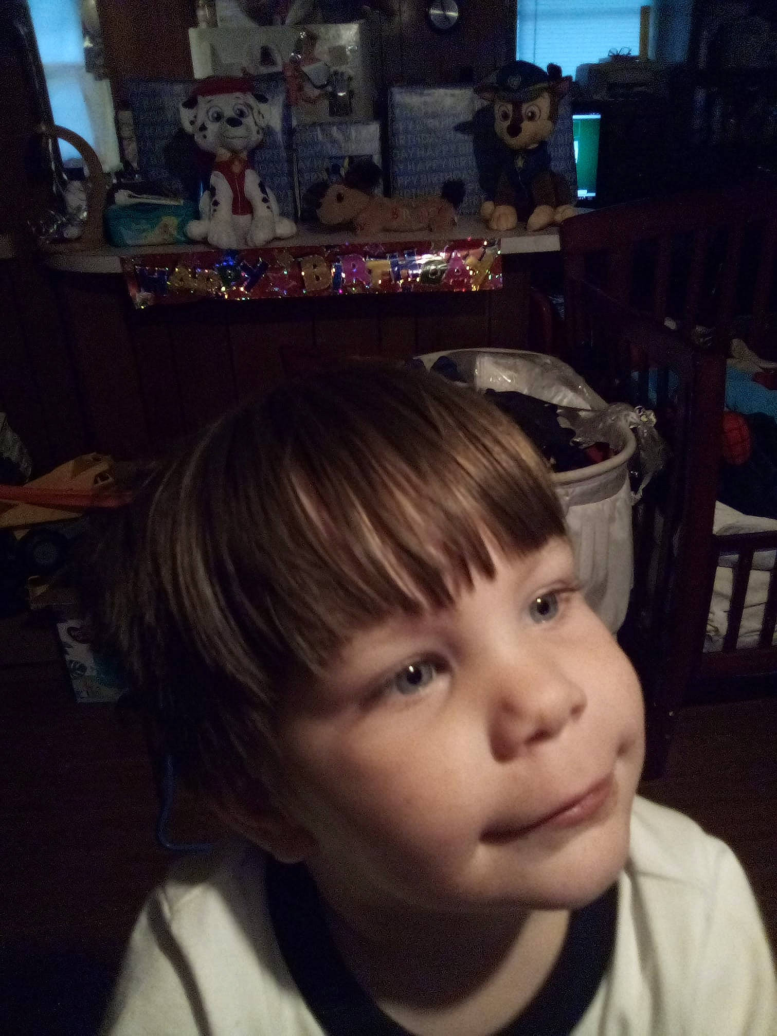 Evan is registered to the contest to win money with this photo: bangs, child, cool, ear, eyelash, eyewear, fun, hair_coloring, happy, jaw, music_venue, night, nose, person, portrait_photography, selfie, sitting, square, t_shirt, toddler